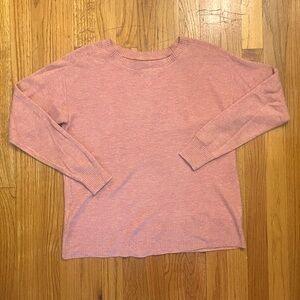 American Eagle Outfitters Pink Lightweight Sweater with V-Inset XS